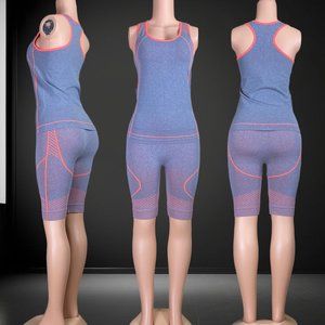 Women’s Top and Bottom Shots Yoga Sport Workout Set Size M